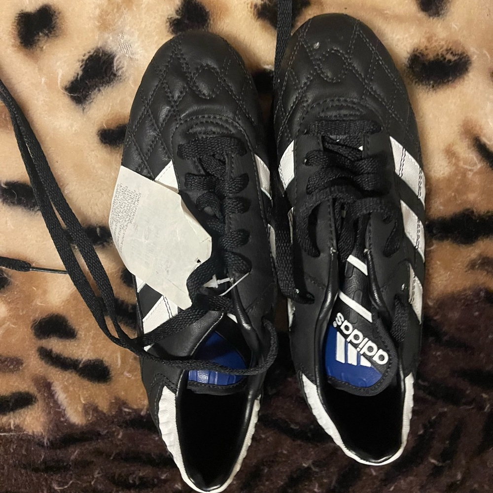 Adidas Black and White Kids Athletic Shoes